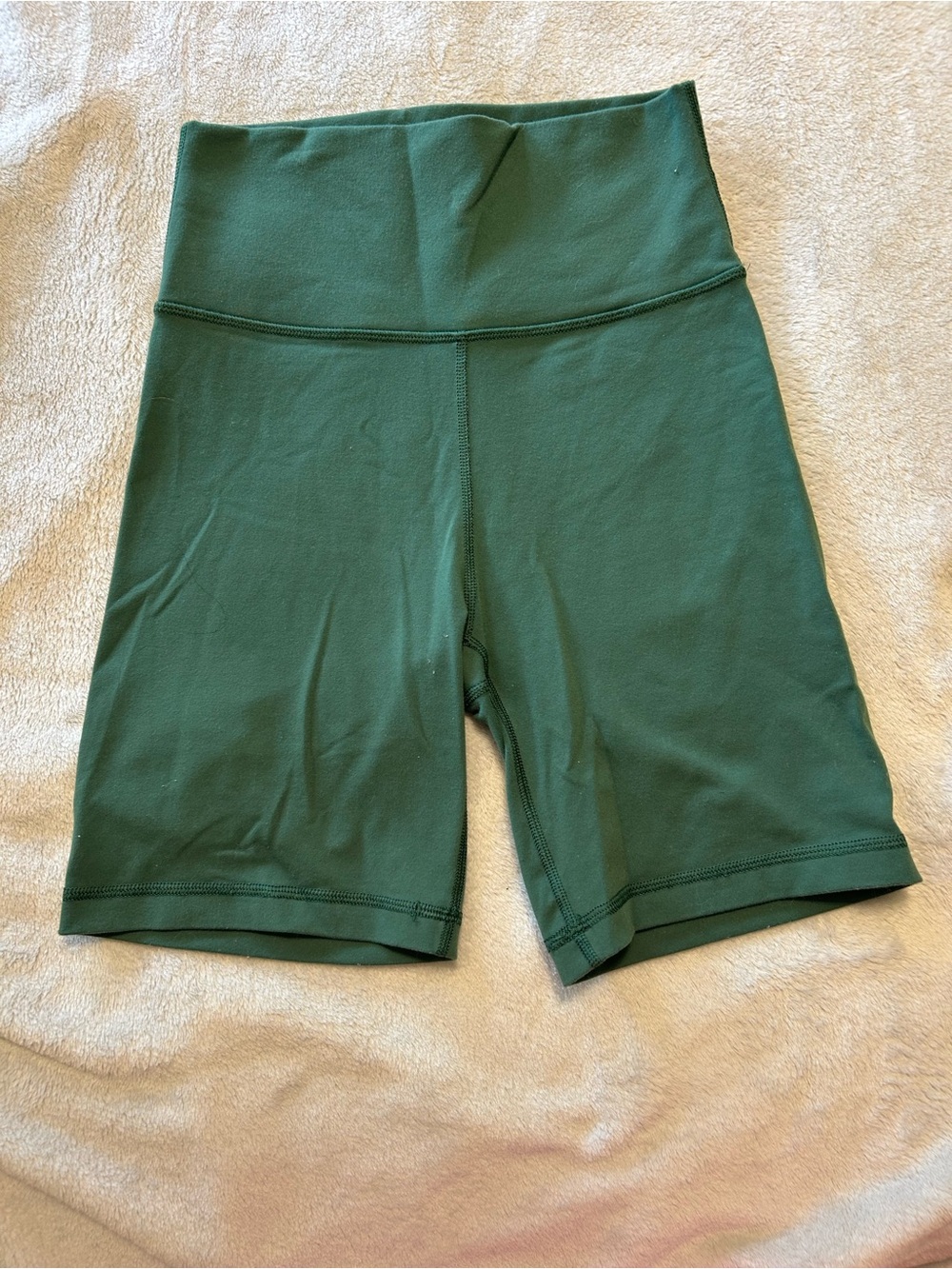 Aritzia Forest Green High-Rise Bike Shorts